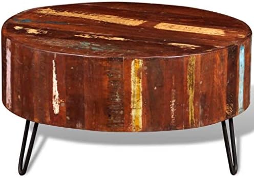 SKM Coffee Table Solid Reclaimed Wood Round - Image 4