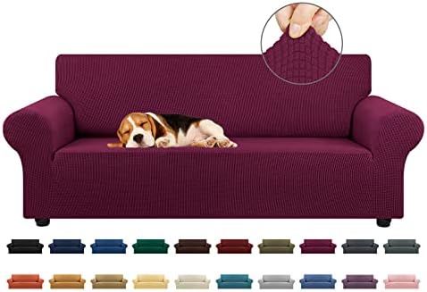 KEKUOU Stretch Couch Covers for Sofa, 3 Cushion Couch Slipcover by KEKUOU