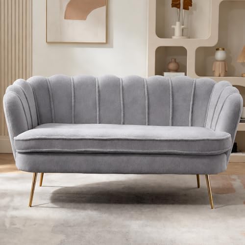 Anwickjeff 59" Wide Modern Boucle Loveseat 2-Seater Sofa by anwickjeff