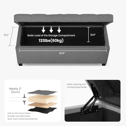 Living&Giving Storage Ottoman Bench - Image 5