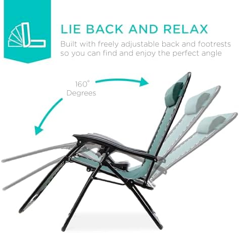 Best Choice Products Zero Gravity Chair Recliner, Forest Green - Image 4