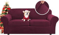 H.VERSAILTEX Real Velvet Plush 3 Piece Stretch Sofa Covers Couch Covers by HVERSAILTEX