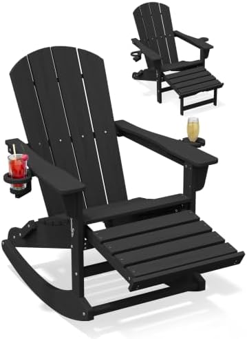 KINGYES HDPE Adirondack Rocking Chair by KINGYES