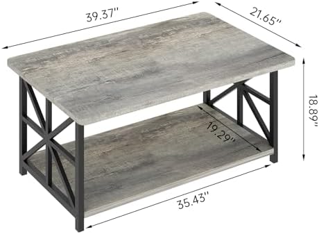AWQM Gray Coffee Table for Living Room - Image 2
