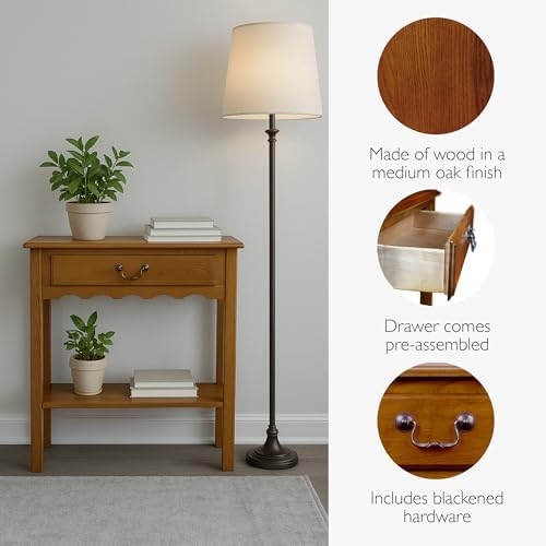 Leick Home Wave Console Table, Medium Oak - Image 6