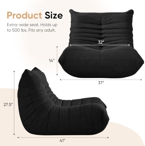 Big Adults Bean Bag Chairs Comfy Fireside BeanBag Couch Togo Sofa - Image 2