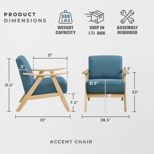 Lexicon Mid Century Modern Accent Chair - Image 2