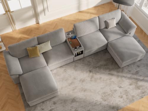 EASE MOOSE Oversized U Shape Sectional Modular Sofa, Large Deep Seat Couch - Image 4