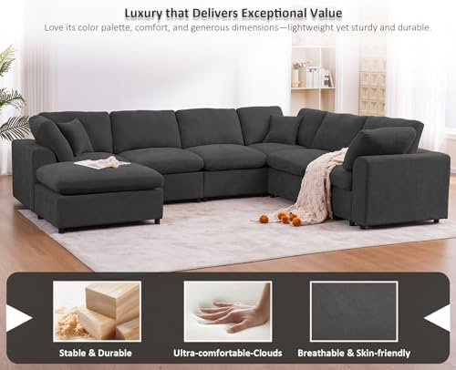 Cloud Couch Sectional for Living Room, Oversized Modular Sofa - Image 4