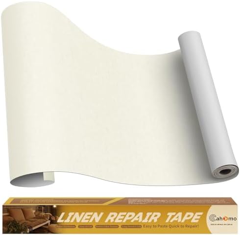 Linen Repair Tape 16x90 inch, Self Adhesive Fabric Patches, Couch Repair Patch by Cahomo