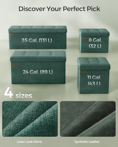 SONGMICS 43.3 Inches Folding Storage Ottoman Bench, Load 660 lb - Image 6