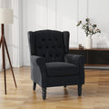 High Back Accent Chair, Upholstered Wingback Armchair by UIXE