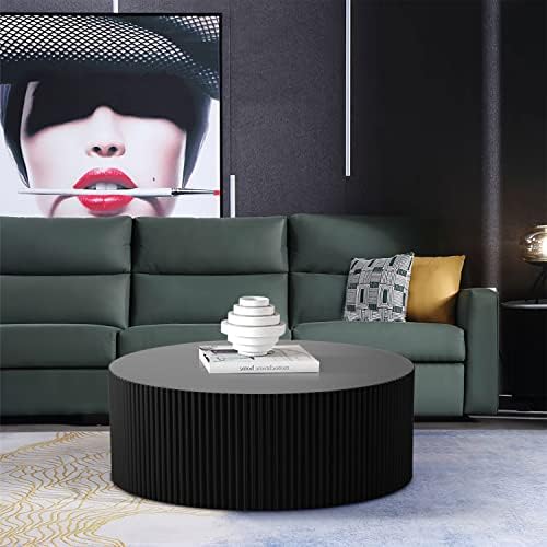 Round Coffee Table, Mid Century Table Coffee Living Room Modern Coffee Table - Image 5