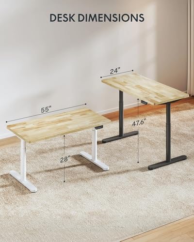 FLEXISPOT 55" x 24" Solid Wood Standing Desk - Image 2