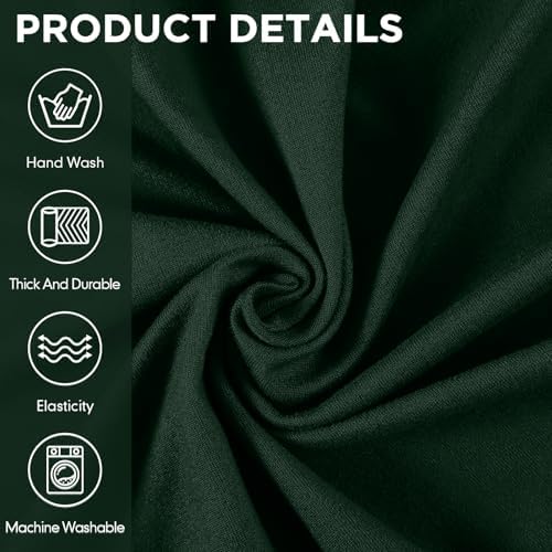 Peryiter 3 Pcs Couch and Loveseat Sofa Covers, Dark Green, Milk Silk - Image 5
