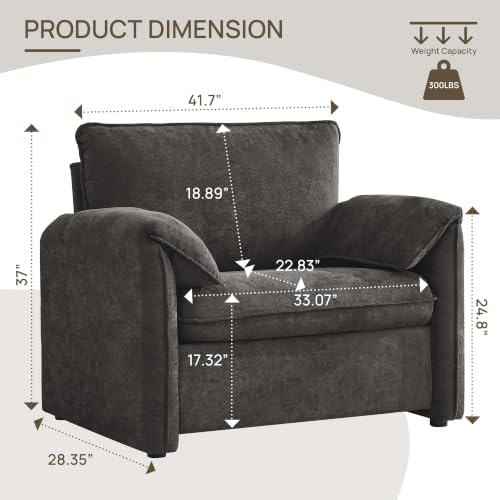 Oversized Accent Chair, Comfy Reading Chair, Armchair - Image 2