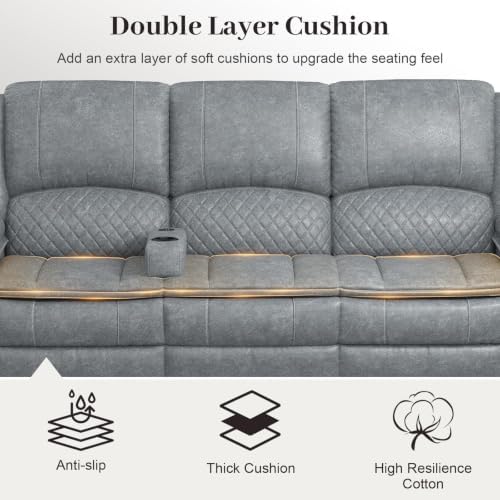 3+1+1 Seater Reclining Sofa Set, Reclining Couch Wall Hugger - Image 4