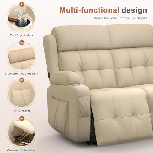 RV Loveseat Recliner Sofa, Wall Hugger Reclining RV Couch - Image 6