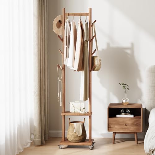 Yoobure Solid Wood Coat Rack Freestanding by Yoobure