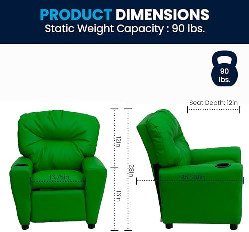 Flash Furniture Chandler Vinyl Kids Recliner - Image 3