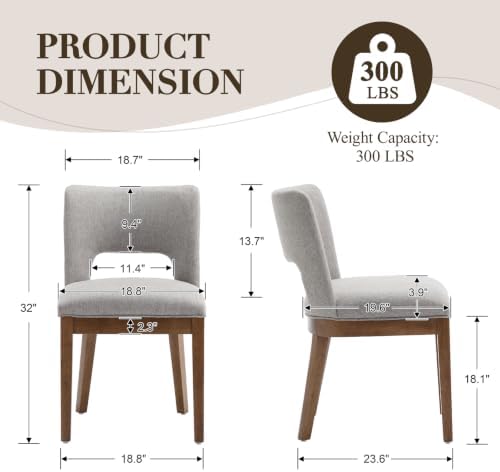 Wooden Kitchen Chairs with Open Hollow Back Set of 4 - Image 2