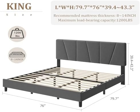 IDEALHOUSE King Size Bed Frame - Image 2