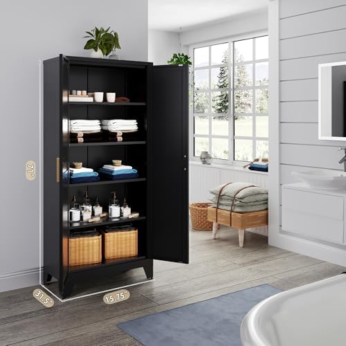 Washsemba 71'' Farmhouse Metal Storage Cabinet - Image 5