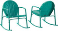 Crosley Furniture Griffith Retro Metal Outdoor Rocking Chairs by CrosleyFurniture