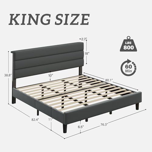 Fluest King Size Bed Frame, Platform Bed Frame - Image 2