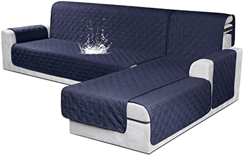 VANSOFY Sectional Couch Covers, L Shaped Sofa Slipcover, Dark Blue by VANSOFYFURNITURECOVERS