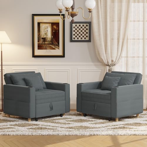 YODOLLA 38" Wide Sleeper Chair Pull Out Bed, Chair Bed Sleeper - Image 4