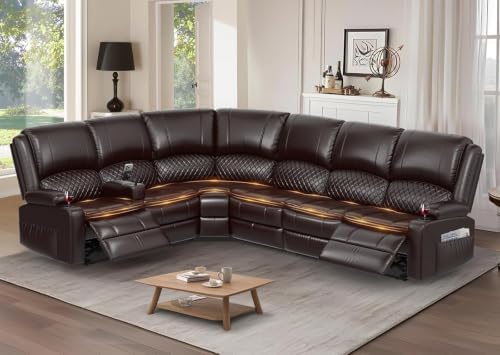 6 Seater Reclining Sofa Set, Modern Living Room Couch Set by SavortheHappyMoments