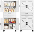 Yizosh 73" White Metal Garage Storage Cabinet by Yizosh