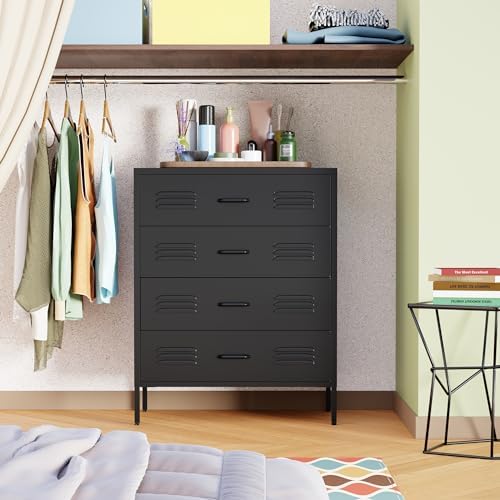 LCAOPC Black Metal 4 Drawer Dresser - Image 3