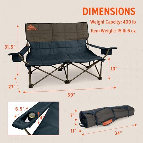 Kelty Low Loveseat 2 Person Double Camping Chair - Image 3