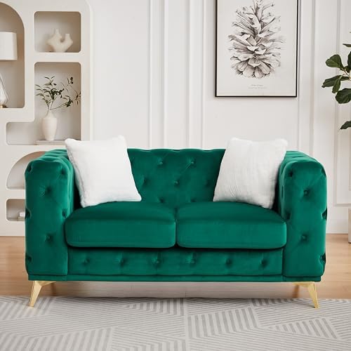 KEIKI 61" Luxury Oversized Velvet Chesterfield Sofa by KEIKI