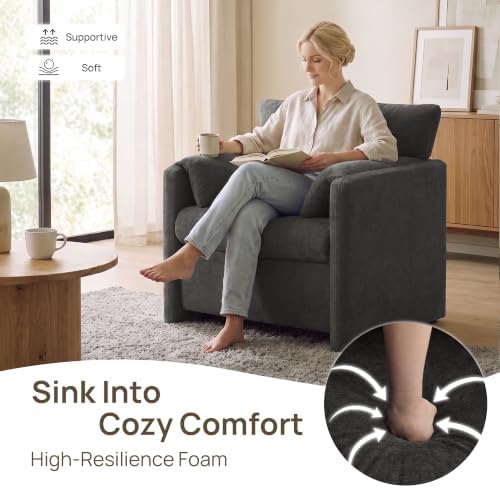 Oversized Accent Chair Set of 2, Comfy Reading Chair - Image 4