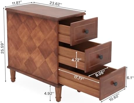 Tribesigns Solid Wood End Table, Fully Assembled Side Table - Image 2