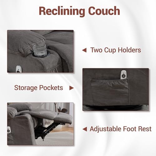 3 Piece Manual Recliner Sofa Set, Loveseat & 2 Chair - Image 6