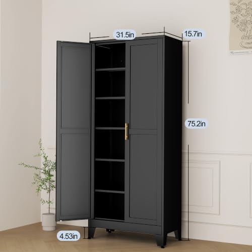 Black Metal Storage Cabinet - Image 3