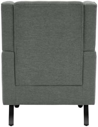 High Back Accent Chair, Fabric Upholstered Wingback Armchair - Image 5