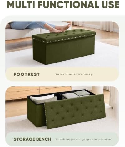 B FSOBEIIALEO Storage Ottoman Bench - Image 5
