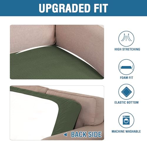 H.VERSAILTEX Super Stretch Individual Seat Cushion Covers Sofa Covers Couch - Image 6