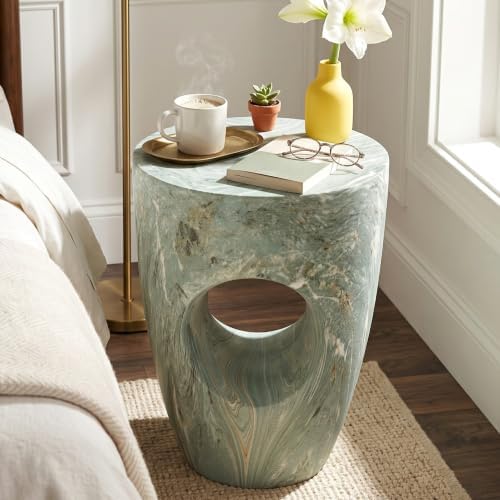Christopher Knight Home Nora 19.29 Inch Modern Round MGO Side Table - Image 4