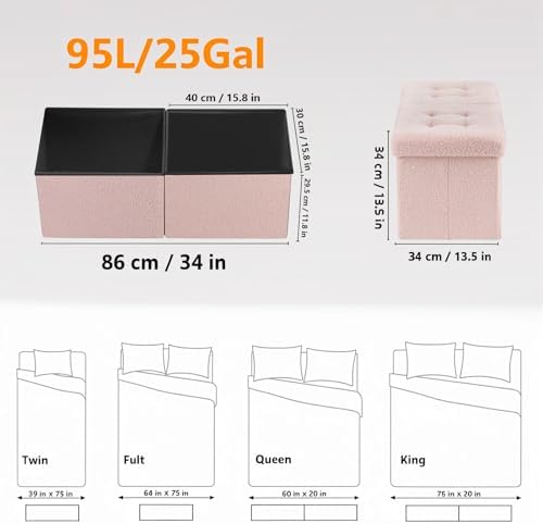 AmasSmile Ottoman Storage Bench - Image 2