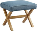 Amazon Basics Small Ottoman Foot Rest, Mid-Century Modern X Square Upholstered by AmazonBasics