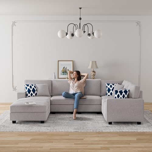 Legend Vansen Oversized Modular Sectional Sofa, U/L‑Shaped Reversible Couch - Image 2