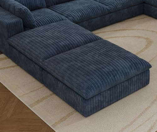 MAKIAAP Modular Sectional Sofa, Boneless Ottoman Deep Seat Couch, Soft Corduroy - Image 2