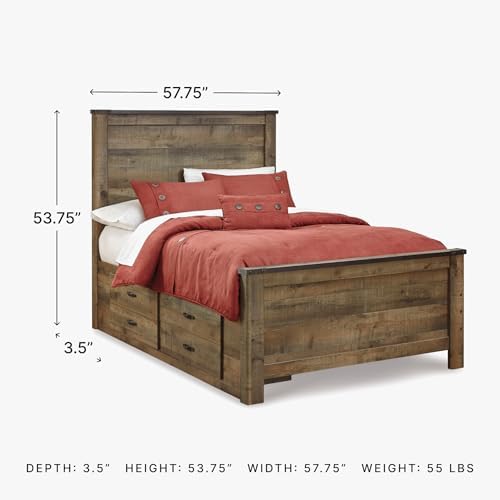 Signature Design by Ashley Trinell Full Panel Headboard, Warm Brown - Image 3