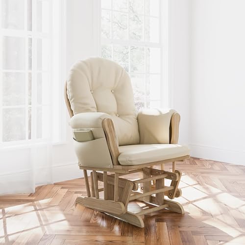 Storkcraft Premium Hoop Glider & Ottoman, Natural/Beige - Image 2
